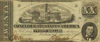 Gallery image for Confederate States of America p53c: 20 Dollars